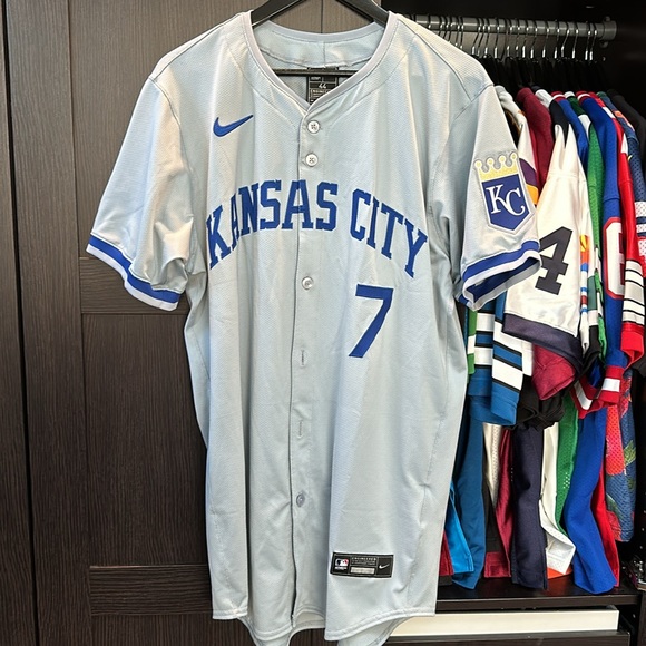 Bobby Witt Jr. Kansas City Royals Nike Road Elite Player Jersey - Gray - Picture 1 of 8